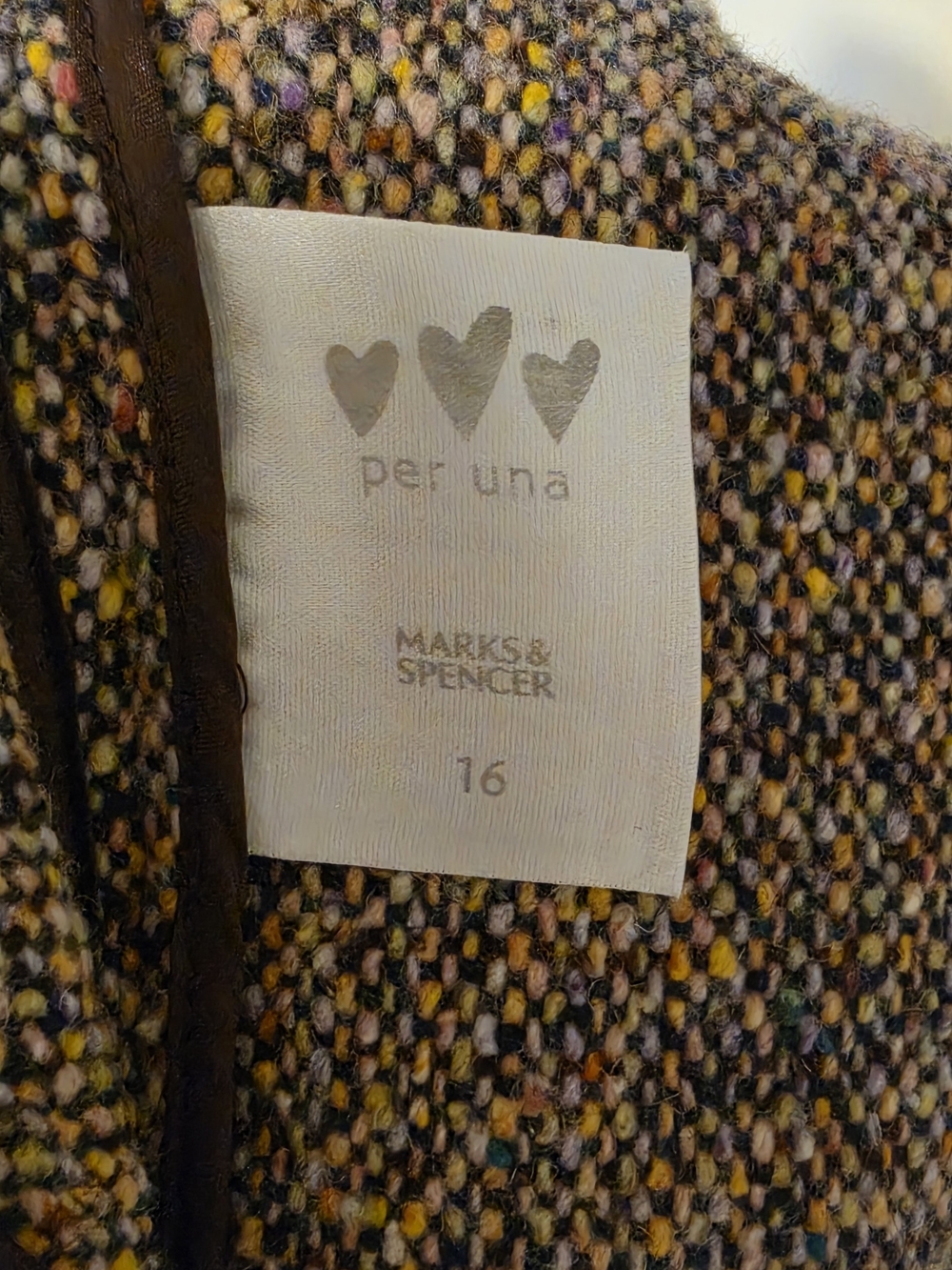 Italian Fabric Brown Mix Tweed Single-Button Blazer - Picture 6 of 6